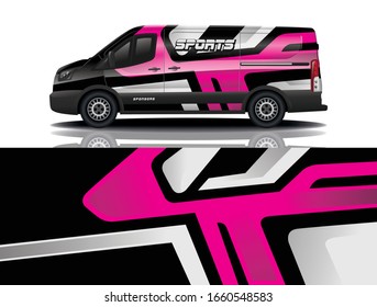 Van car wrapping decal design