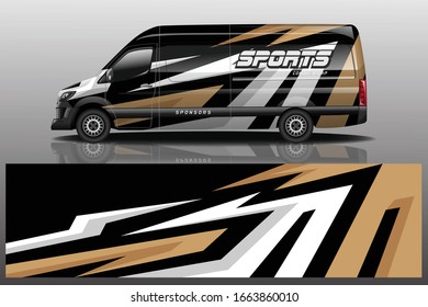 Van car wrapping decal design