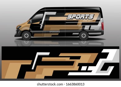 Van car wrapping decal design