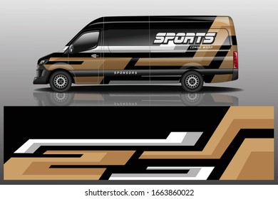 Van car wrapping decal design