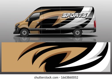 Van car wrapping decal design