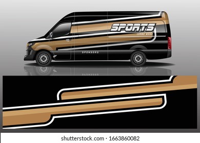 Van car wrapping decal design