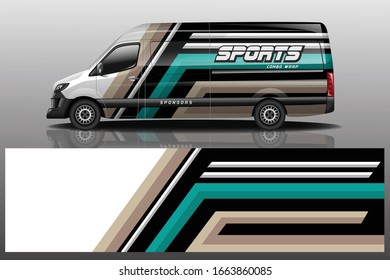 Van car wrapping decal design