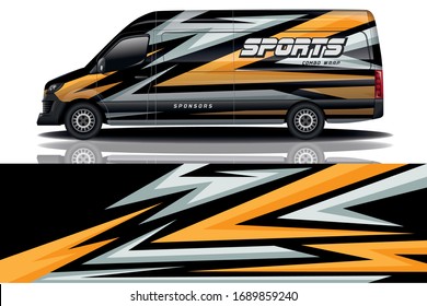 van car wrapping decal design