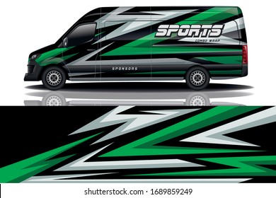 van car wrapping decal design