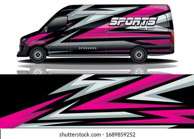 van car wrapping decal design