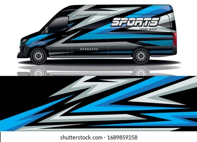 van car wrapping decal design