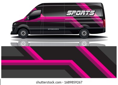 van car wrapping decal design
