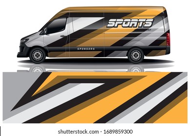 van car wrapping decal design