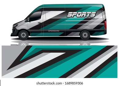 van car wrapping decal design