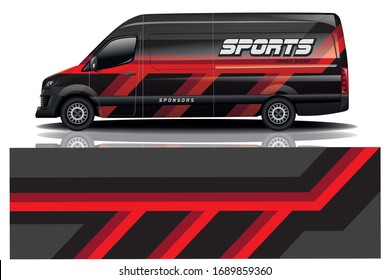 van car wrapping decal design