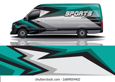 van car wrapping decal design