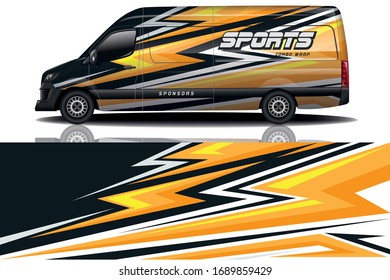 van car wrapping decal design