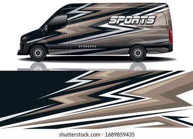 van car wrapping decal design