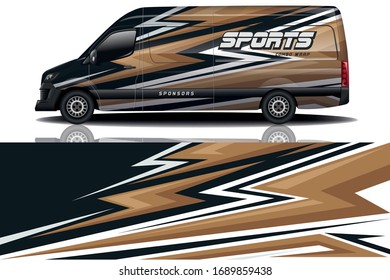 van car wrapping decal design