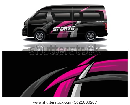 Van car wrapping decal design