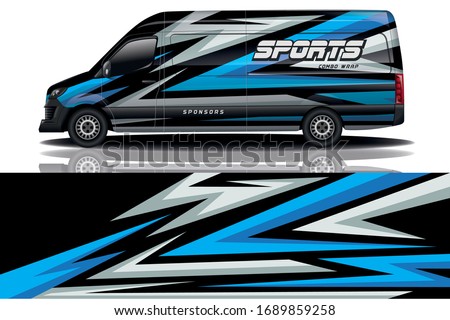 van car wrapping decal design