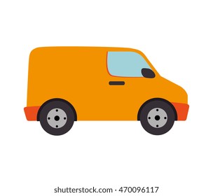 van cargo delivery transport industry shipment vehicle transporter vector ilustration isolated