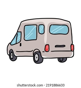 ilustración vectorial de clip de van aislada