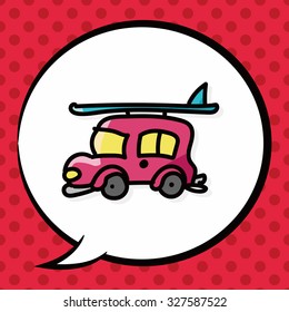 Van color doodle, speech bubble