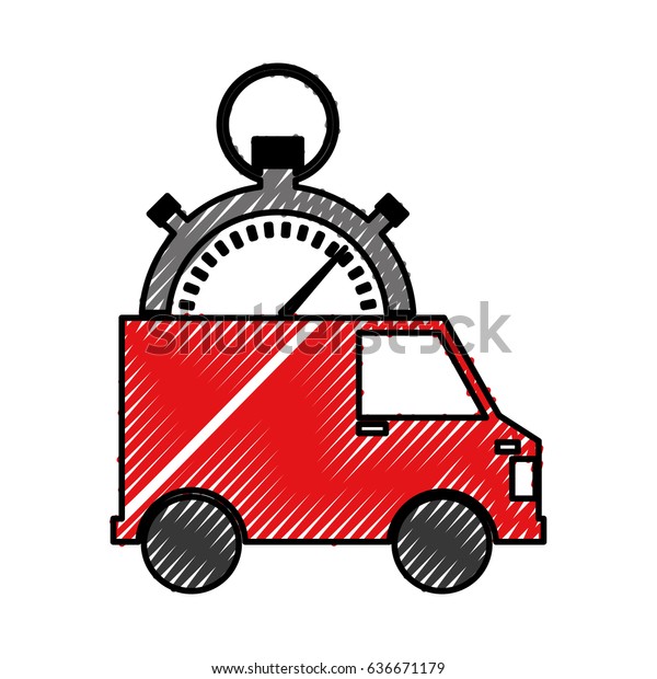 van and compass\
delivery service icon