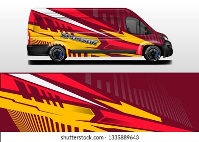 Van decal cargo and car wrap vector .