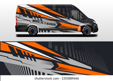 Van decal cargo and car wrap vector .