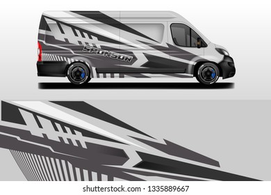 Van decal cargo and car wrap vector .