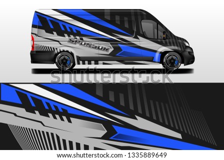 Van decal cargo and car wrap vector .