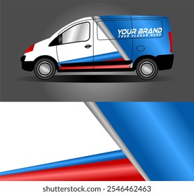 van decal design vetor gráfico abstrato stripe design de corrida para veículo de embrulho, carro de corrida, rali, aventura e livery decal com uma área em branco