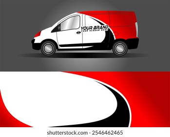 van decal design vetor gráfico abstrato stripe design de corrida para veículo de embrulho, carro de corrida, rali, aventura e livery decal com uma área em branco