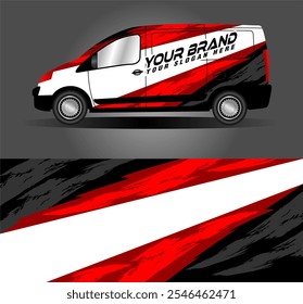 van decal design vetor gráfico abstrato stripe design de corrida para veículo de embrulho, carro de corrida, rali, aventura e livery decal com uma área em branco