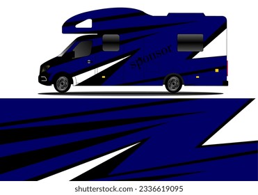 Van decal wrap design vector for company branding graphic wrap decal and sticker template vector