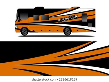 Van decal wrap design vector for company branding graphic wrap decal and sticker template vector