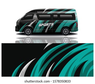 Van decal wrap for vector design.