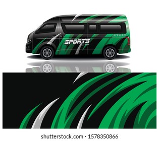 Van decal wrap vector design.