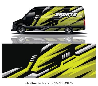 Van decal wrap for vector design.