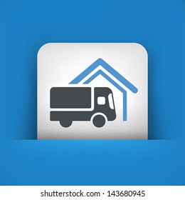 Van delivery concept icon