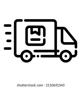 van delivery courier shipment shipping car ecommerce icon