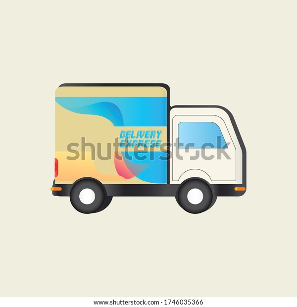 van delivery,  Product goods shipping transport.\
Fast service truck.
