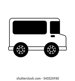 van delivery vehicle isolated icon vector illustration design