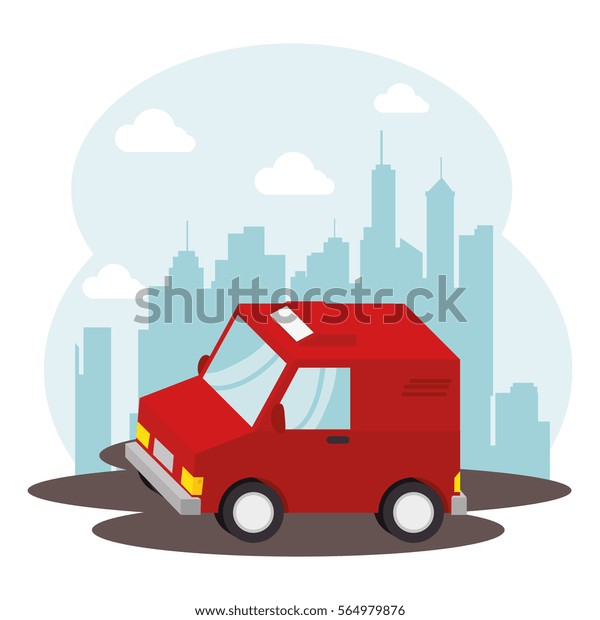 van delivery vehicle\
isolated icon
