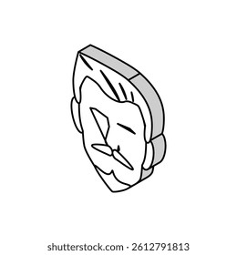 van duke beard hair style isometric icon vector. van duke beard hair style sign. isolated symbol illustration