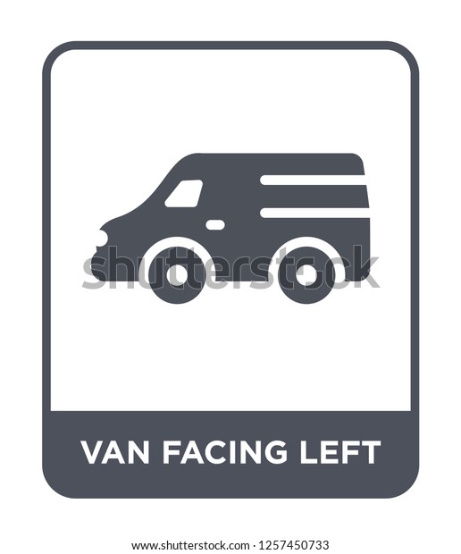 van facing left icon vector on white\
background, van facing left trendy filled icons from Mechanicons\
collection, van facing left simple element\
illustration
