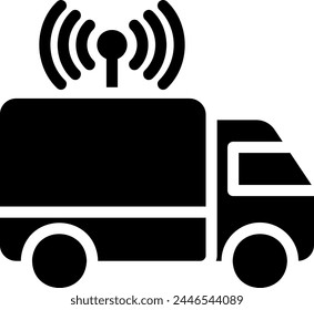 van glyph icono ilustración Vector