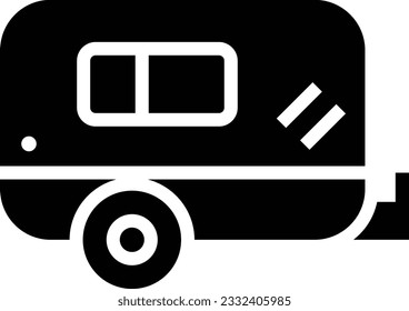 Van Glyph Icon - Single Icon, Vector