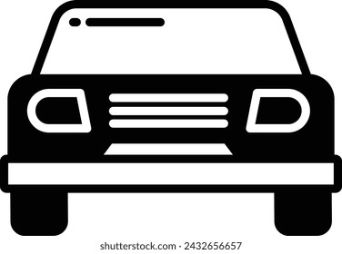 Van glyph and line vector illustration