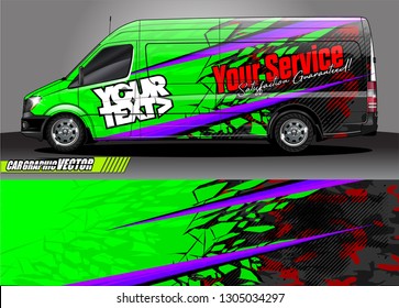diseños van Graphic. Vector de líneas abstractas con el concepto de fondo grueso para envolver vinilo y marca de vehículo 