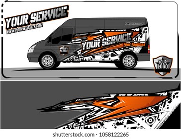 van graphic kit. Abstract racing graphic background for car, truck, van, boat wrapping decals. can use for other background graphic needed too.