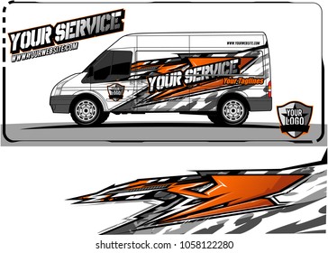 van graphic kit. Abstract racing graphic background for car, truck, van, boat wrapping decals. can use for other background graphic needed too.